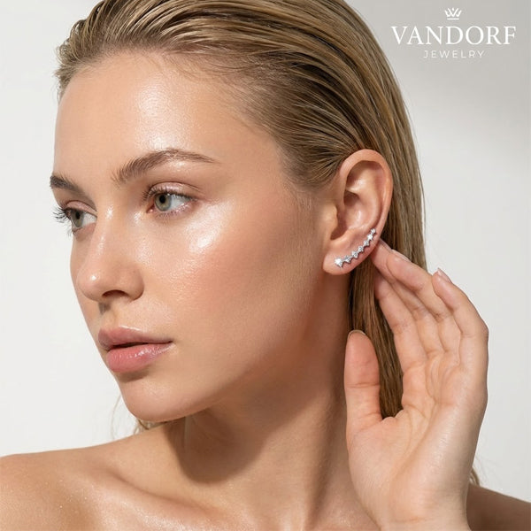 Vandorf "Celestial Vine" Ear Climbers | Sterling Silver 925