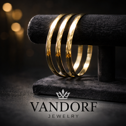 4mm 9ct Solid Gold Bangle