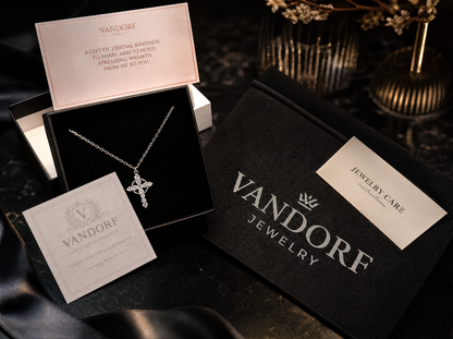 Vandorf Signature Brilliant-Cut Cross Pendant & Chain