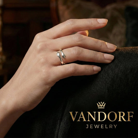 The 'Sculpted Embrace' Statement Ring Sterling Silver 925