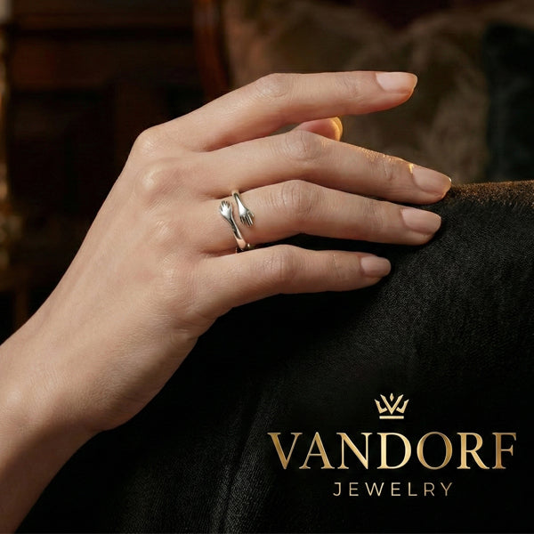 The 'Sculpted Embrace' Statement Ring Sterling Silver 925