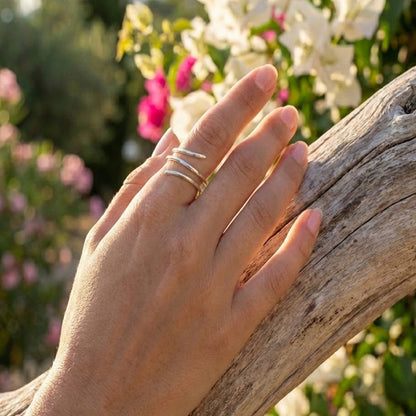 Twisted Aura Wrap Ring | Sterling Silver 925