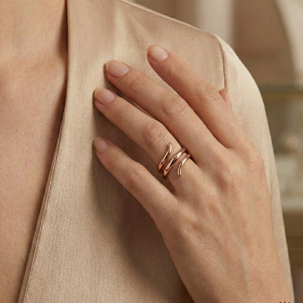 Twisted Aura Wrap Ring | Sterling Silver 925