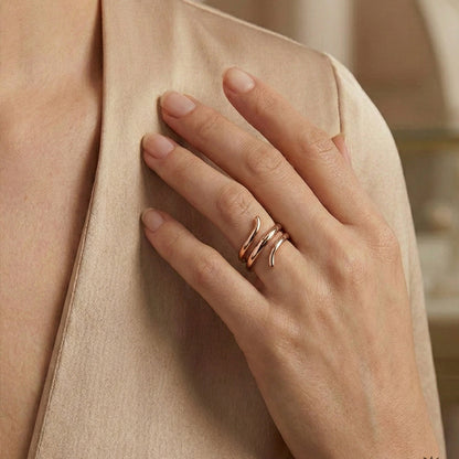Twisted Aura Wrap Ring | Sterling Silver 925